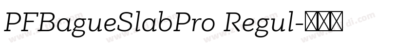 PFBagueSlabPro Regul字体转换